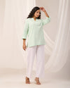 Mint Green Breathable Linen Short Kurta