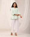 Mint Green Breathable Linen Short Kurta