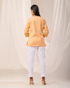 Peach Breathable Linen Short Kurta