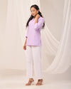 Lilac Breathable Linen Short Kurta