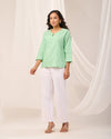 Mint Green Black Everyday Cotton Top