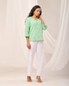 Mint Green Black Everyday Cotton Top