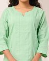 Mint Green Black Everyday Cotton Top