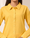 Yellow Casual linen Shirt