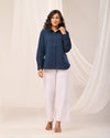 Navy Blue Casual linen Shirt