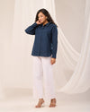 Navy Blue Casual linen Shirt