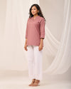 Rose Taupe Breathable Linen Short Kurta