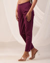 Wine Casual Cotton Pant