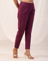 Wine Casual Cotton Pant