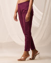 Wine Casual Cotton Pant