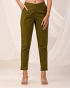 Olive Casual Cotton Pant