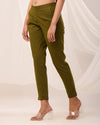 Olive Casual Cotton Pant