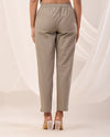 Gray Casual Cotton Pant