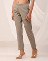 Gray Casual Cotton Pant