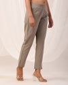 Gray Casual Cotton Pant