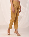 Brown Casual Cotton Pant