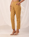 Brown Casual Cotton Pant