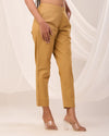 Brown Casual Cotton Pant