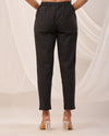 Black Casual Cotton Pant