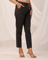 Black Casual Cotton Pant