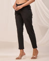 Black Casual Cotton Pant