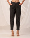 Black Casual Cotton Pant